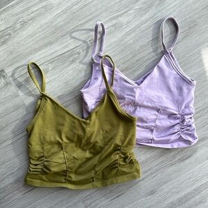 Set of 2 FP Movement Good Karma Ruched Crop Tank